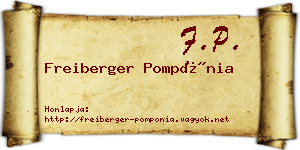 Freiberger Pompónia névjegykártya